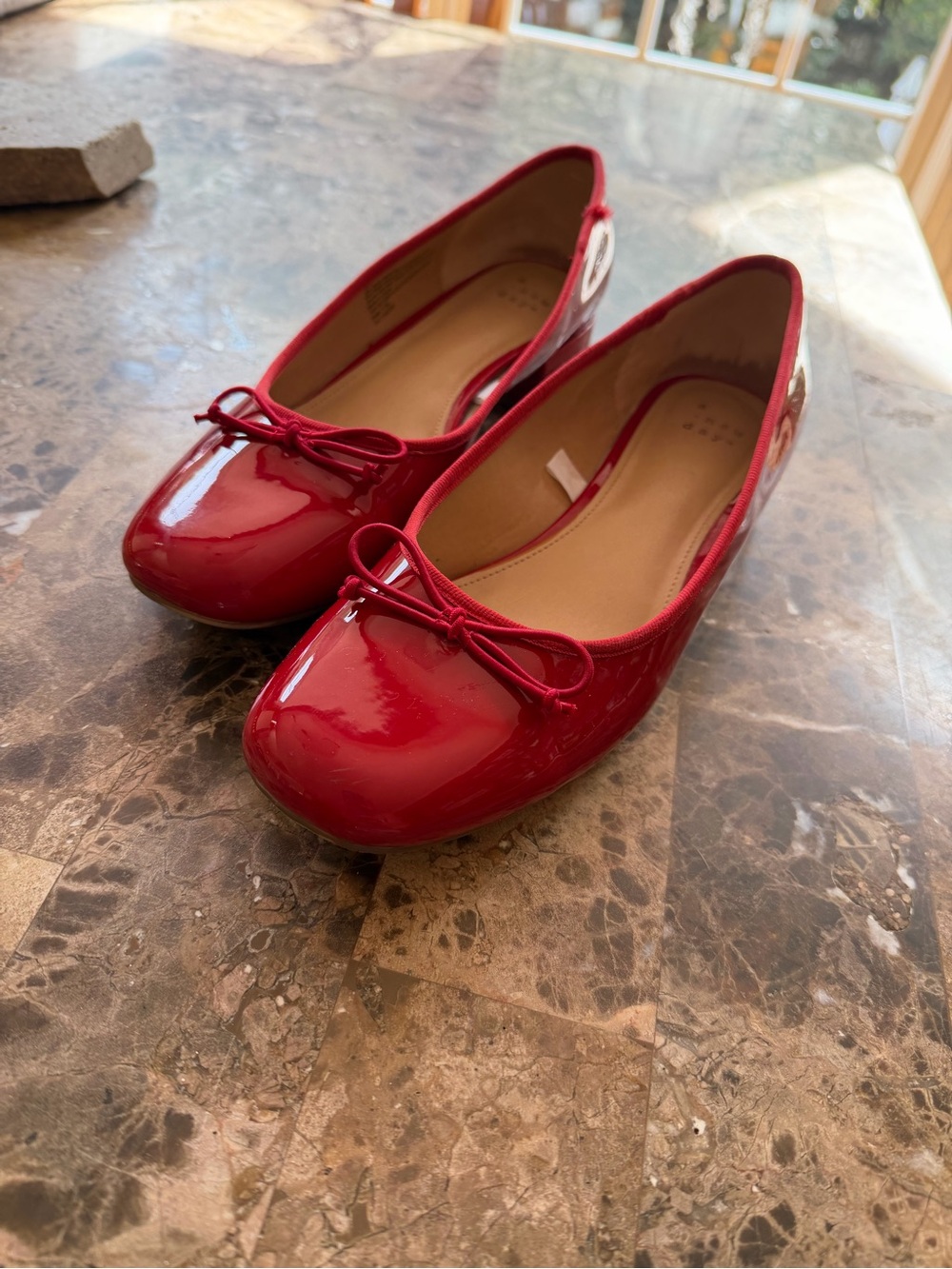 Red Patent Ballet Loafer, Size 8.5
